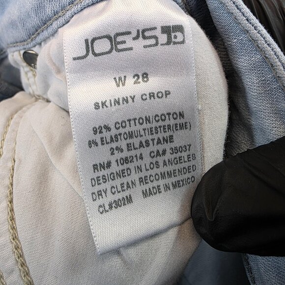 Joe's Jeans Skinny Crop Jeans Womens 28 Light Wash Stretch Denim Cynthia Raw Hem - Picture 10 of 12